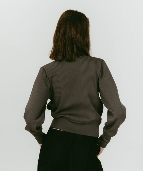 Knuth Marf(クヌースマーフ)の「pocket zip up knit(ニット/セーター・レディース・ベージュ/グレー・FREE)」の7枚目の写真