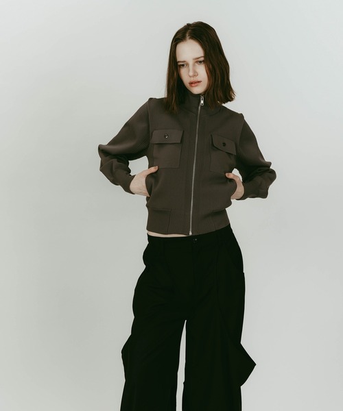 Knuth Marf(クヌースマーフ)の「pocket zip up knit(ニット/セーター・レディース・ベージュ/グレー・FREE)」の8枚目の写真
