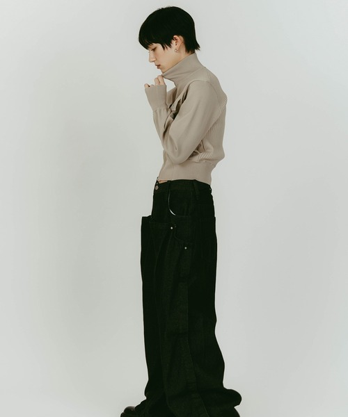 Knuth Marf(クヌースマーフ)の「pocket zip up knit(ニット/セーター・レディース・ベージュ/グレー・FREE)」の18枚目の写真