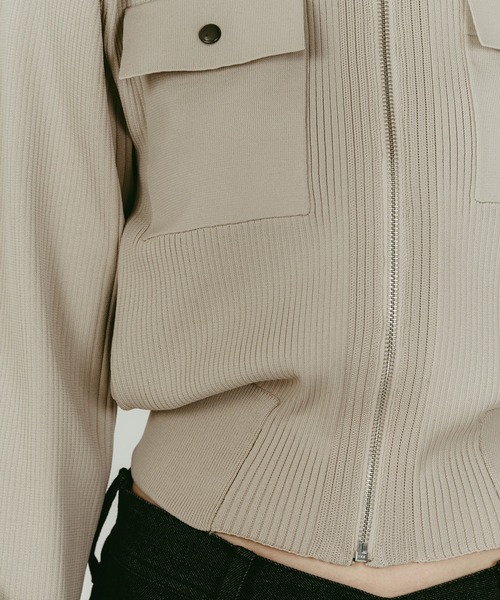Knuth Marf(クヌースマーフ)の「pocket zip up knit(ニット/セーター・レディース・ベージュ/グレー・FREE)」の22枚目の写真