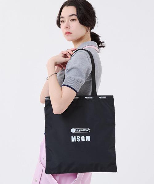 LeSportsac(レスポートサック)の「MSGM LG EMERALD TOTE ロゴトートブラック(トートバッグ・レディース・ブラック・FREE)」の1枚目の写真