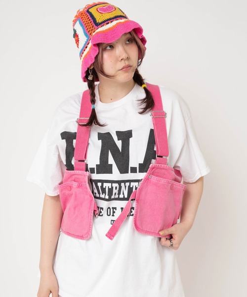 RNA（アールエヌエー）の「V0173 ワークショートベスト（ベスト・レディース・ピンク/ブラウン・MEDIUM）」の2枚目の写真