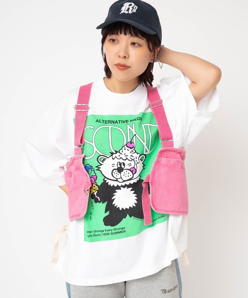 RNA（アールエヌエー）の「V0173 ワークショートベスト（ベスト・レディース・ピンク/ブラウン・MEDIUM）」の6枚目の写真