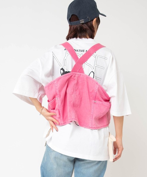 RNA（アールエヌエー）の「V0173 ワークショートベスト（ベスト・レディース・ピンク/ブラウン・MEDIUM）」の8枚目の写真