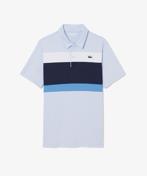 LACOSTE(ラコステ)の「UVカット ウルトラドライ ストレッチ カラーブロックゴルフポロシャツ(ポロシャツ・メンズ・ホワイト/ブルー・5/3/4)」の2枚目の写真