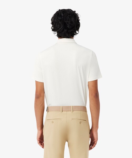 LACOSTE(ラコステ)の「UVカット ウルトラドライ ストレッチ カラーブロックゴルフポロシャツ(ポロシャツ・メンズ・ホワイト/ブルー・5/3/4)」の4枚目の写真
