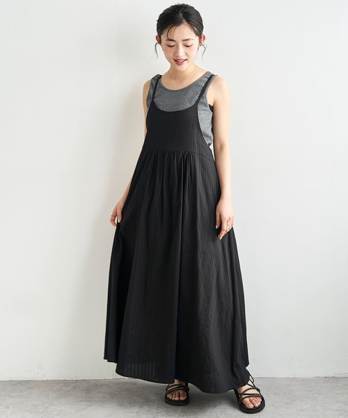 mil（ミル）の「【柄が選べる】 キャミワンピース【586144】（ワンピース・レディース・ブラック/ブラック系/ネイビー・S/XS/FREE）」の20枚目の写真