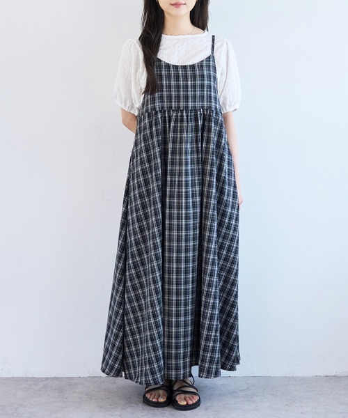 mil（ミル）の「【柄が選べる】 キャミワンピース【586144】（ワンピース・レディース・ブラック/ブラック系/ネイビー・S/XS/FREE）」の7枚目の写真