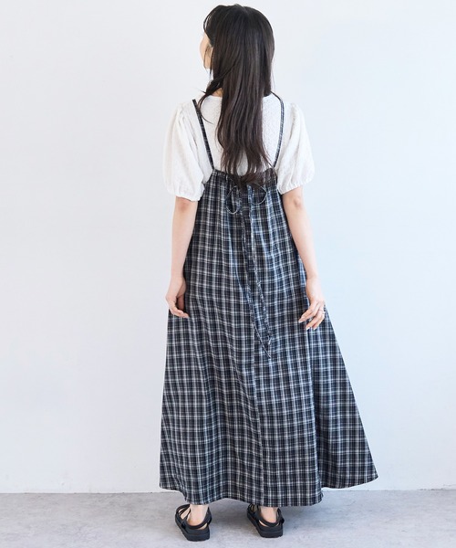 mil（ミル）の「【柄が選べる】 キャミワンピース【586144】（ワンピース・レディース・ブラック/ブラック系/ネイビー・S/XS/FREE）」の5枚目の写真