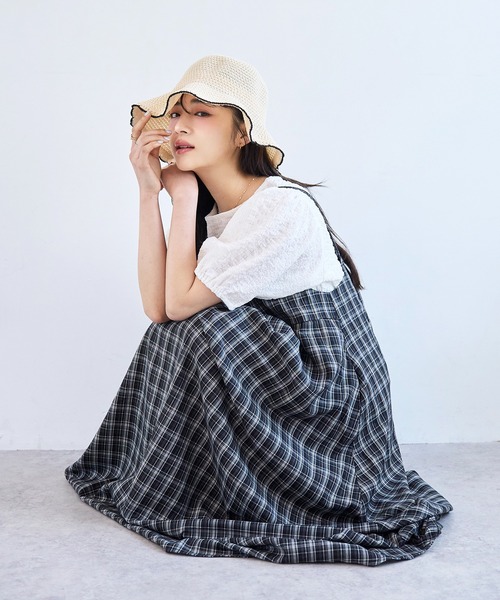 mil（ミル）の「【柄が選べる】 キャミワンピース【586144】（ワンピース・レディース・ブラック/ブラック系/ネイビー・S/XS/FREE）」の12枚目の写真