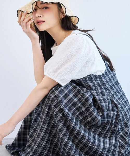 mil（ミル）の「【柄が選べる】 キャミワンピース【586144】（ワンピース・レディース・ブラック/ブラック系/ネイビー・S/XS/FREE）」の11枚目の写真