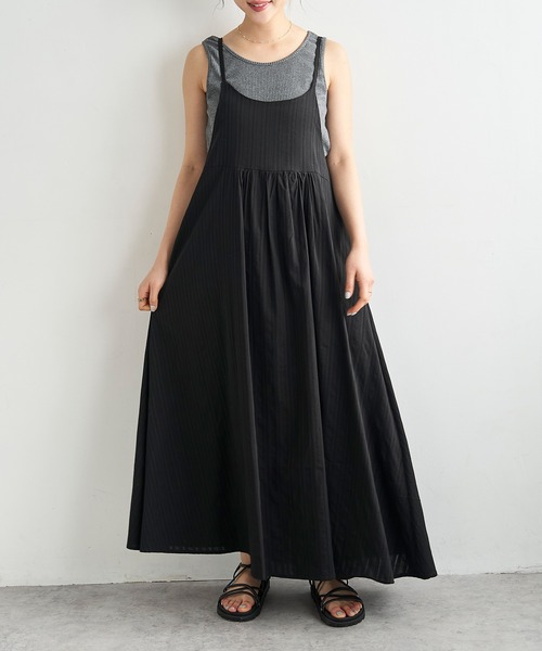 mil（ミル）の「【柄が選べる】 キャミワンピース【586144】（ワンピース・レディース・ブラック/ブラック系/ネイビー・S/XS/FREE）」の19枚目の写真