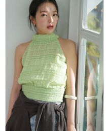 LAGUNAMOON | ボウタイシャーリングブラウス 【夏服】【シアートップス】(シャツ/ブラウス)