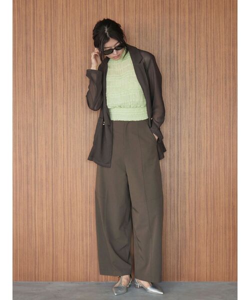 LAGUNAMOON（ラグナムーン）の「ボウタイシャーリングブラウス（シャツ/ブラウス・レディース・ホワイト/ブラック/グリーン・FREE）」の18枚目の写真