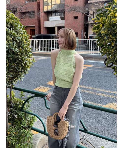 LAGUNAMOON（ラグナムーン）の「ボウタイシャーリングブラウス（シャツ/ブラウス・レディース・ホワイト/ブラック/グリーン・FREE）」の11枚目の写真