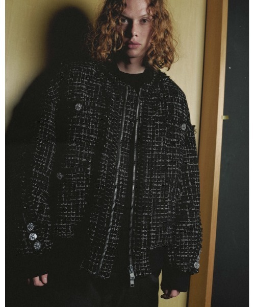 DISCOVERED（ディスカバード）の「DISCOVERED TWEED MA-1（MA-1・メンズ・ホワイト/ブラック・3/1）」の2枚目の写真