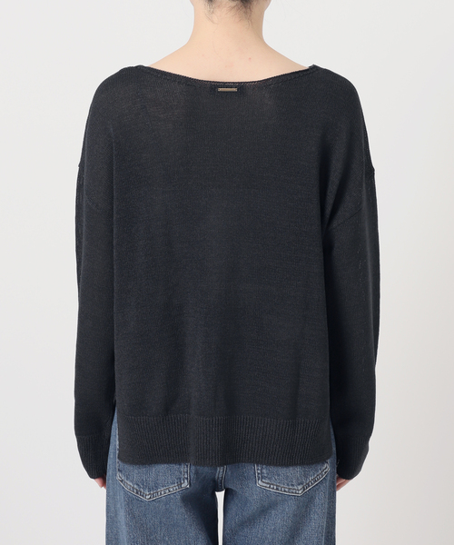 journal standard L'essage（ジャーナルスタンダードレサージュ）の「ペーパー混プルオーバー（ニット/セーター・レディース・チャコールグレー/ベージュ/レッド・FREE）」の10枚目の写真