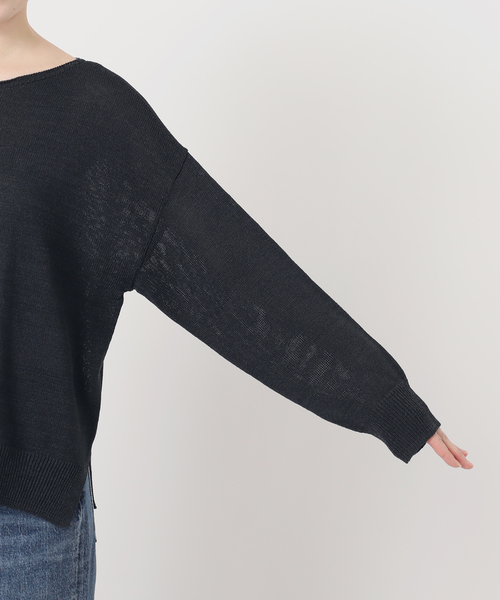 journal standard L'essage（ジャーナルスタンダードレサージュ）の「ペーパー混プルオーバー（ニット/セーター・レディース・チャコールグレー/ベージュ/レッド・FREE）」の17枚目の写真