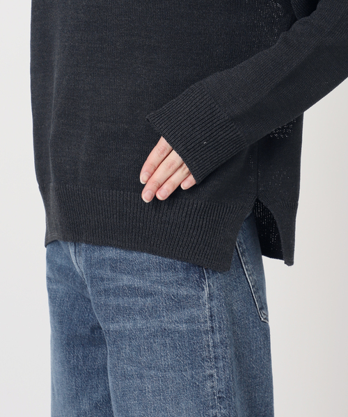 journal standard L'essage（ジャーナルスタンダードレサージュ）の「ペーパー混プルオーバー（ニット/セーター・レディース・チャコールグレー/ベージュ/レッド・FREE）」の14枚目の写真