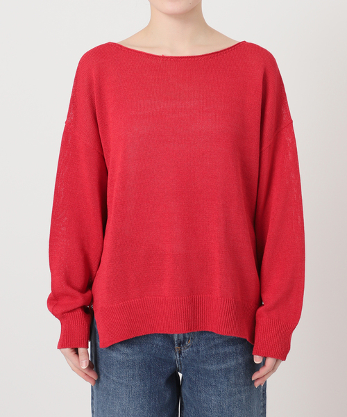 journal standard L'essage（ジャーナルスタンダードレサージュ）の「ペーパー混プルオーバー（ニット/セーター・レディース・チャコールグレー/ベージュ/レッド・FREE）」の11枚目の写真