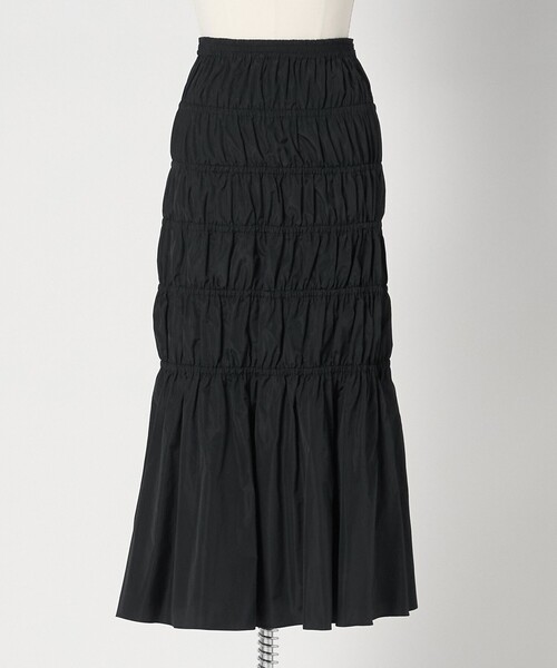 LOEFF（ロエフ）の「＜LOEFF＞グロッシー タフタ ギャザー スカート（スカート・レディース・ブラック/ダークブラウン・0/1）」の19枚目の写真