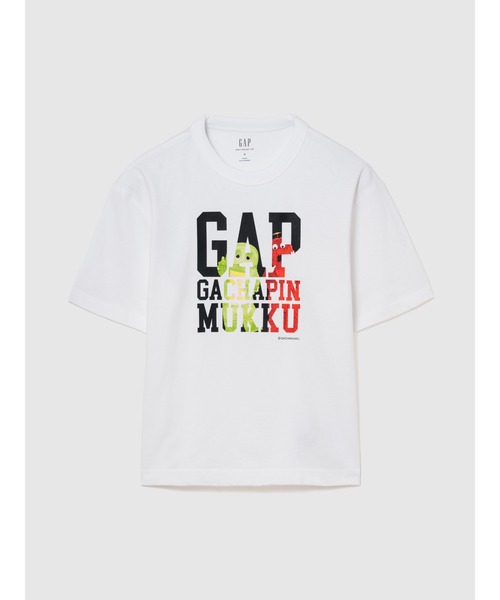 GAP(ギャップ)の「◆ガチャピン GAPロゴ クロップドTシャツ(Tシャツ/カットソー・メンズ・ホワイト系その他3/ホワイト系その他/ホワイト/ブラック系その他2/ブラック/ブラック系その他3/ホワイト系その他2/ブラック系その他・L/M/S/XL)」の2枚目の写真