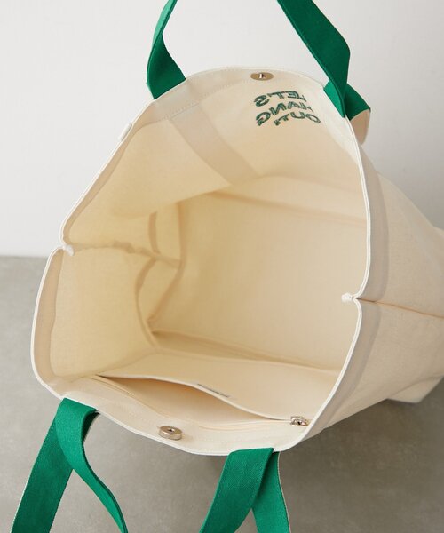 BIRTHDAY BAR（バースデイバー）の「ロゴ刺繍キャンバストートバッグ（トートバッグ・レディース・キャメル/グリーン/アイボリー・0）」の14枚目の写真