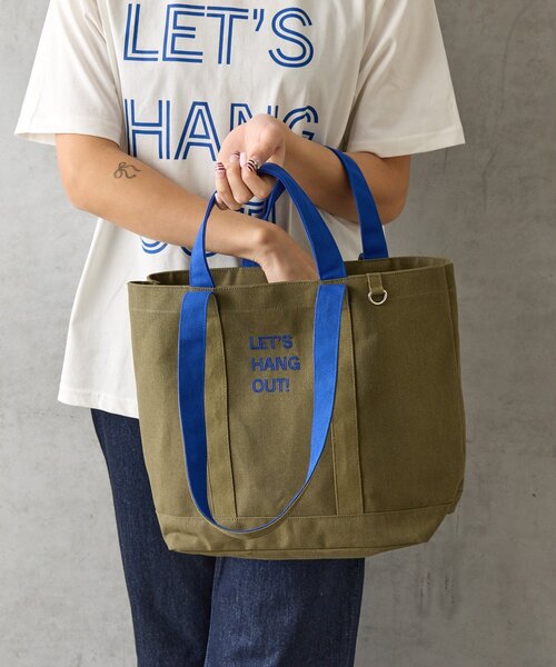 BIRTHDAY BAR（バースデイバー）の「ロゴ刺繍キャンバストートバッグ（トートバッグ・レディース・キャメル/グリーン/アイボリー・0）」の19枚目の写真