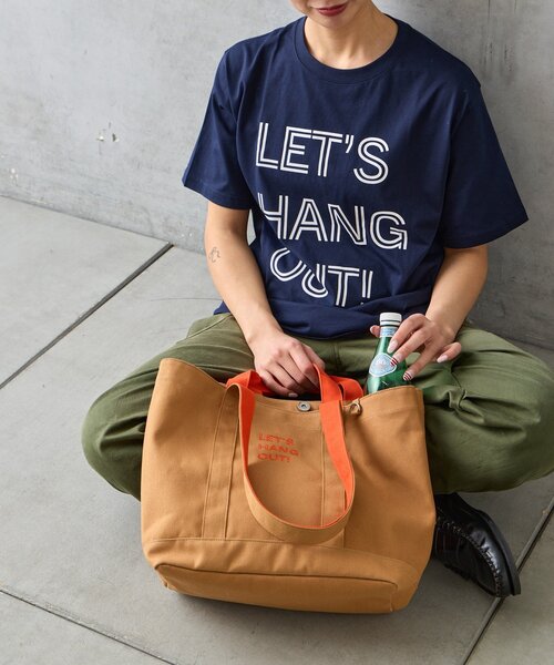BIRTHDAY BAR(バースデイバー)の「ロゴ刺繍キャンバストートバッグ(トートバッグ・レディース・キャメル/グリーン/アイボリー・0)」の6枚目の写真