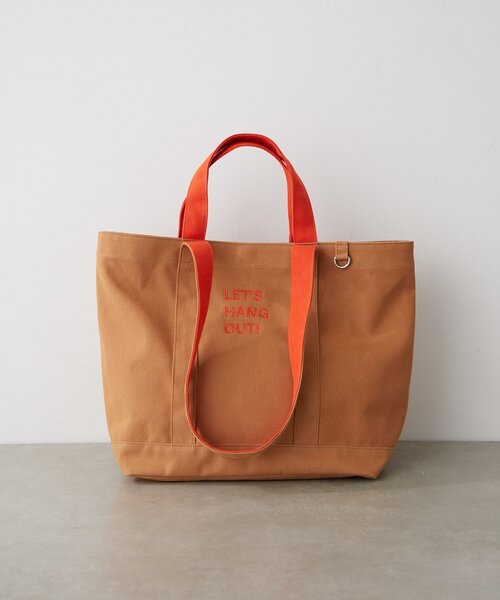 BIRTHDAY BAR(バースデイバー)の「ロゴ刺繍キャンバストートバッグ(トートバッグ・レディース・キャメル/グリーン/アイボリー・0)」の7枚目の写真