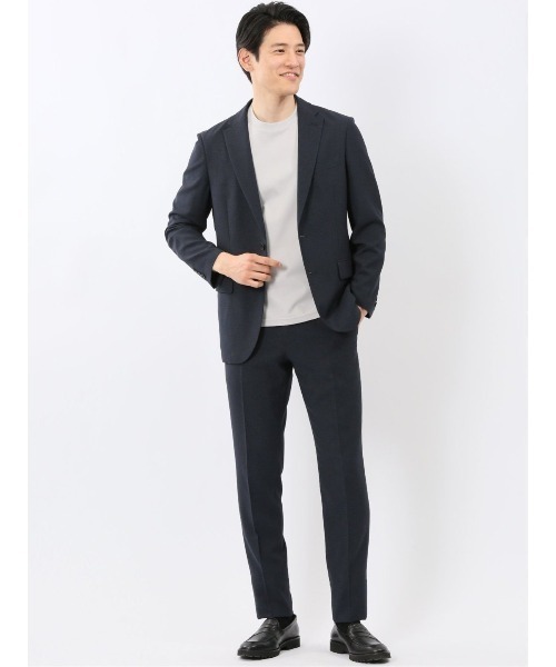 TAKA-Q（タカキュー）の「ストレッチ 接触冷感 抗菌防臭 UV 綿100% コットン シルケットスムス 無地 スロープネック 半袖 Ｔシャツ ドレスT メンズ（Tシャツ/カットソー・メンズ・ホワイト/ライトグレー/ネイビー/ブラック・MEDIUM/LARGE/X-LARGE/S）」の11枚目の写真