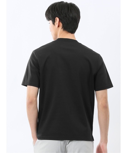 TAKA-Q（タカキュー）の「ストレッチ 接触冷感 抗菌防臭 UV 綿100% コットン シルケットスムス 無地 スロープネック 半袖 Ｔシャツ ドレスT メンズ（Tシャツ/カットソー・メンズ・ホワイト/ライトグレー/ネイビー/ブラック・MEDIUM/LARGE/X-LARGE/S）」の20枚目の写真