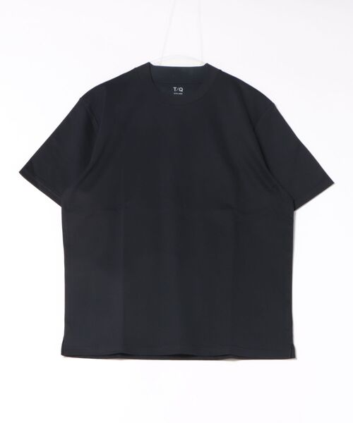 TAKA-Q（タカキュー）の「ストレッチ 接触冷感 抗菌防臭 UV 綿100% コットン シルケットスムス 無地 スロープネック 半袖 Ｔシャツ ドレスT メンズ（Tシャツ/カットソー・メンズ・ホワイト/ライトグレー/ネイビー/ブラック・MEDIUM/LARGE/X-LARGE/S）」の8枚目の写真