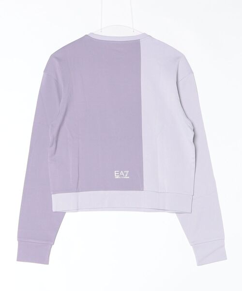 EMPORIO ARMANI EA7（エンポリオアルマーニイーエーセブン）の「【エンポリオ アルマーニ EA7】Tonal Block スウェットシャツ ビスコース混紡（スウェット・レディース・パープル系その他・X-SMALL）」の2枚目の写真