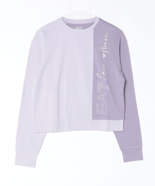 EMPORIO ARMANI EA7（エンポリオアルマーニイーエーセブン）の「【エンポリオ アルマーニ EA7】Tonal Block スウェットシャツ ビスコース混紡（スウェット・レディース・パープル系その他・X-SMALL）」の3枚目の写真