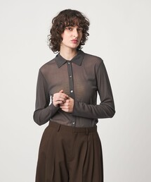 6 | <6(ROKU)>ナイロン チュール シャツ 26SS(カーディガン/ボレロ)