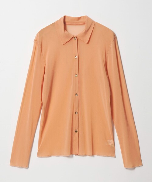 6（ロク）の「＜6(ROKU)＞ナイロン チュール シャツ 26SS（カーディガン/ボレロ・レディース・シャーベット/ダークグレー・FREE）」の4枚目の写真