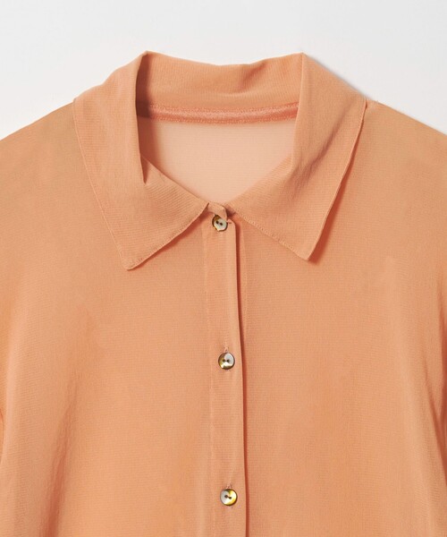 6（ロク）の「＜6(ROKU)＞ナイロン チュール シャツ 26SS（カーディガン/ボレロ・レディース・シャーベット/ダークグレー・FREE）」の6枚目の写真