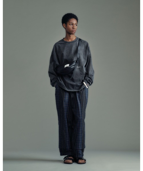 ADAM PATEK(アダムパテック)の「【ADAMPATEK/アダムパテック】gallagher aging embroidered long-sleeved T エイジングロングTEE(Tシャツ/カットソー・レディース・ブラック/ホワイト/ピンク/グリーン・1)」の3枚目の写真