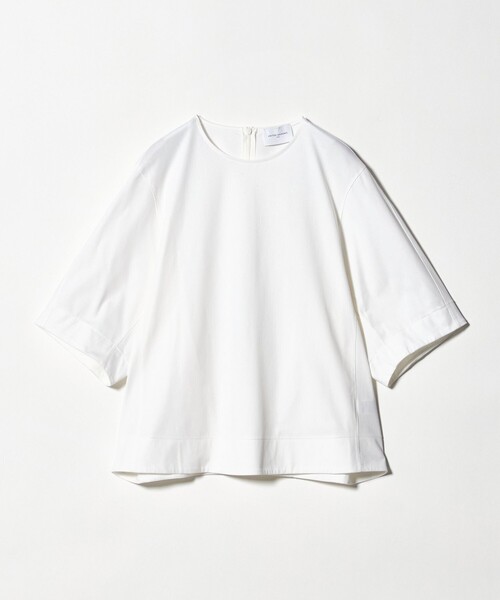 UNITED ARROWS(ユナイテッドアローズ)の「トリコット フォーム Tシャツ(Tシャツ/カットソー・レディース・その他7/オフホワイト/ブラック/ライトピンク・FREE)」の2枚目の写真
