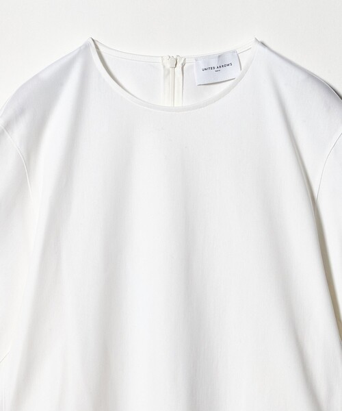 UNITED ARROWS(ユナイテッドアローズ)の「トリコット フォーム Tシャツ(Tシャツ/カットソー・レディース・その他7/オフホワイト/ブラック/ライトピンク・FREE)」の12枚目の写真