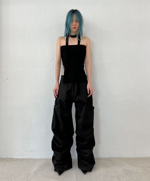 NACHE（ナチェ）の「STRAP KNIT TANK TOP BLACK（Tシャツ/カットソー・レディース・その他・1/0）」の6枚目の写真