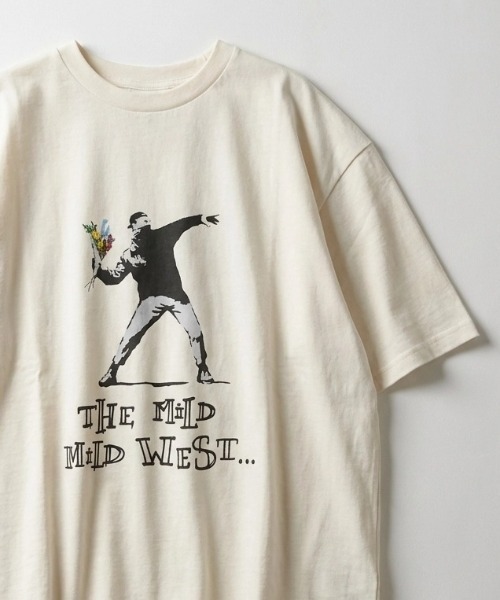 BRANDALISED（ブランダライズド）の「2026SS BRANDALISED/ブランダライズド バンクシー 接触冷感 UVカット アートプリント オーバーサイズ 半袖Tシャツ メンズ レディース（Tシャツ/カットソー・メンズ・チャコール/ホワイト系その他/ホワイト系その他2/オフホワイト/ブラック/ブラック系その他・M/LL/L）」の3枚目の写真