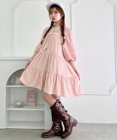 セール】ティアードミニチュニック/半袖バージョン（ワンピース）｜one