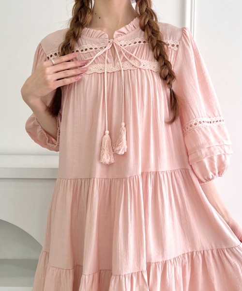 Loueme（ルエム）の「カントリーガールタッセルワンピース（ワンピース・レディース・ホワイト/ライトブルー/ピンク・FREE）」の11枚目の写真