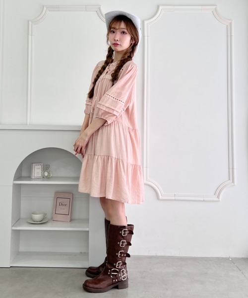 Loueme（ルエム）の「カントリーガールタッセルワンピース（ワンピース・レディース・ホワイト/ライトブルー/ピンク・FREE）」の7枚目の写真
