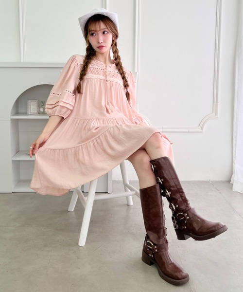 Loueme（ルエム）の「カントリーガールタッセルワンピース（ワンピース・レディース・ホワイト/ライトブルー/ピンク・FREE）」の10枚目の写真