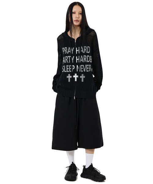 OY(オーワイ)の「『OY/オーワイ』LAYERED SWEAT HALF PANTS/レイヤードウエストスウェットハーフパンツ(スウェットパンツ・メンズ・グレー/ブラック・L/M)」の11枚目の写真