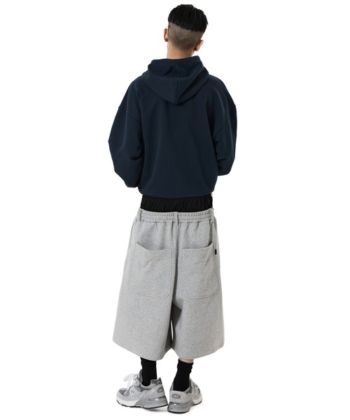 OY(オーワイ)の「『OY/オーワイ』LAYERED SWEAT HALF PANTS/レイヤードウエストスウェットハーフパンツ(スウェットパンツ・メンズ・グレー/ブラック・L/M)」の19枚目の写真