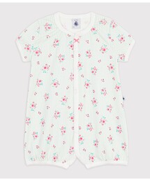 PETIT BATEAU（プチバトー）の「フラワープリントショートロンパース（ロンパース）」